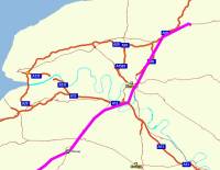Die Route von Bernay nach Abbeville
